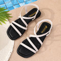Fashionexportplus sizefashion roman cross strap flat sandals women's cross-border elastic strap beach sandals wholesale