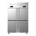 Four-door refrigerator, commercial freezer, hotel kitchen, stainless steel door freezer, vertical fresh-keeping cabinet, refrigerated freezer
