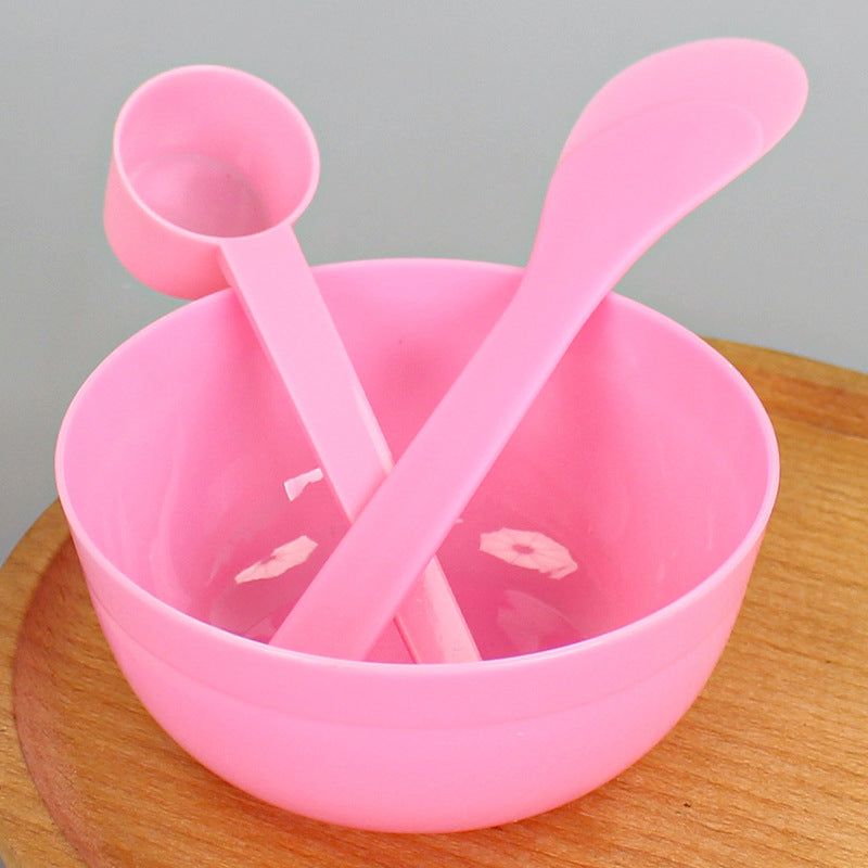 Beauty mask mixing tool set - includes bowl, spatula, spoon, plastic bowl, measuring spoon, stirring stick, 10ml spoon, spa application three-piece set