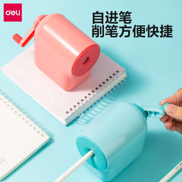 Deli VB7 Large Caliber Hand Pencil Sharpener Student Children's Pencil Sharpener, Fashion Pencil Sharpener Sharpener