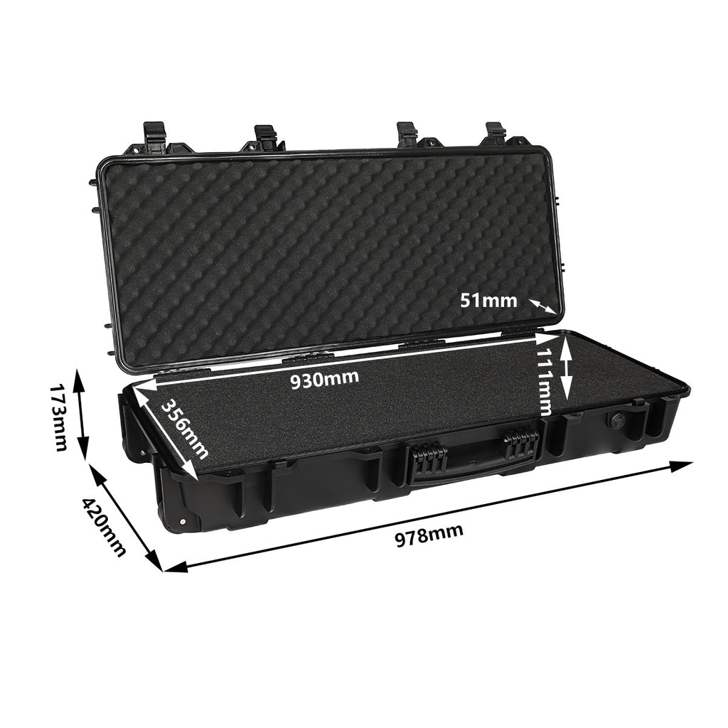 Off-road roof protective box Long plastic portable tool box Fishing rod storage box Large equipment Instrument box can be determined