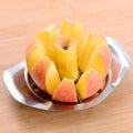 Stainless steel apple slicer & corer - fruit cutting & dividing tool set for home use
