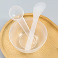 Bulk: 3 pieces of transparent (20ml round bottom spoon + small bowl + small stick)