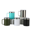 export insulated tumbler, 12/14oz double-walled stainless steel coffee mug with handle, business gift office mug