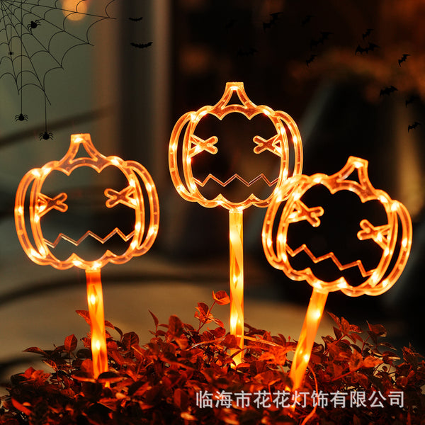 Halloween layout solar outdoor garden decoration balcony ambient light LED suction cup light