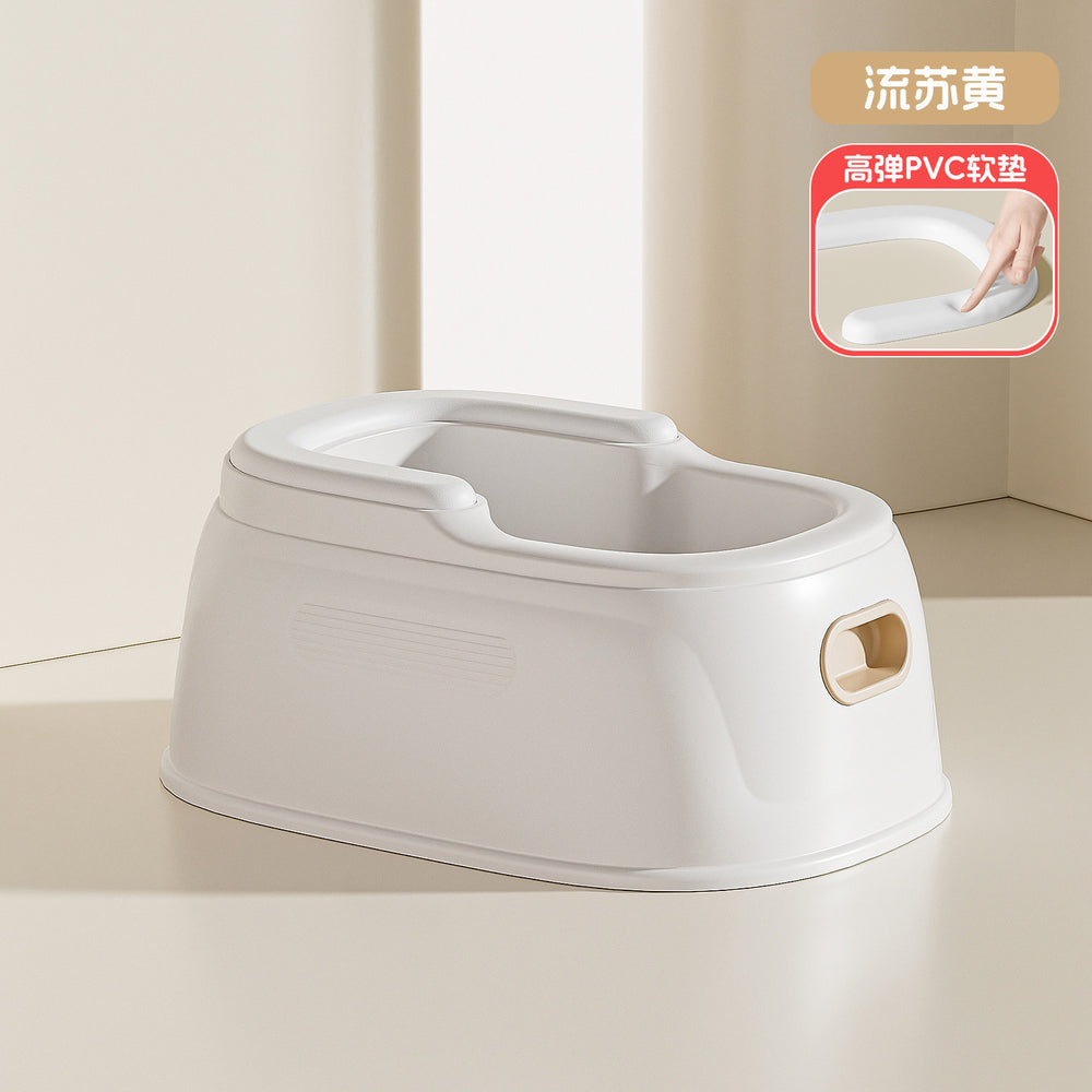 Kids' potty training seat - baby & toddler toilet trainer - gentle cleansing for little girls & boys - sit-down design, no squatting required