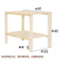 Scandinavian style bedside table solid wood bedroom bedside storage rack double layer storage small cabinet rental house for home small furniture