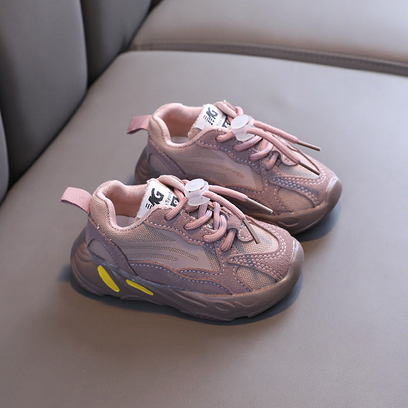 Boys' athletic shoes, new spring and autumn styles, kids' chunky sneakers, baby girls' casual running shoes, children's breathable and fashionable footwear
