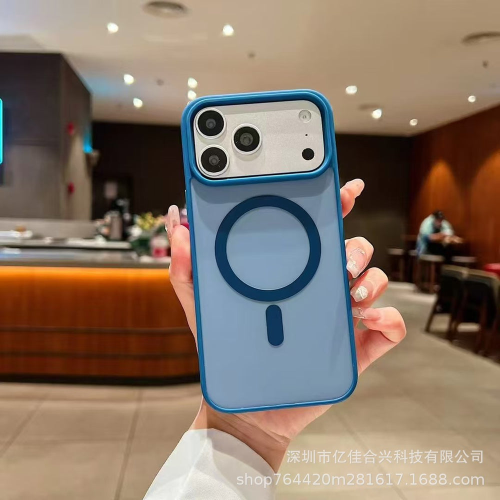 New skin-feeling contrasting color magnetic suction suitable for iphone17promax mobile phone case four-row mold apple 16 color