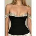 women's summer  new french retro lace patchwork high-end elegant outerwear top