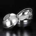 Thickened double-layer platinum bowl, 304 stainless steel children's rice bowl, insulated instant noodle bowl, student canteen ramen bowl, soup bowl