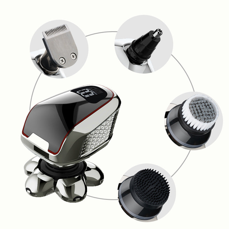 Six-head bald razor multi-function electric shaver bald head shaving machine suit wholesale full body wash