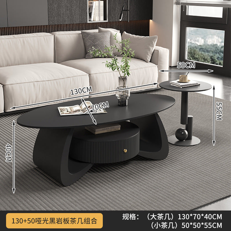 Cream style normcore slate coffee table living room for home coffee table new arrivalaccessible luxury small apartment coffee table combination