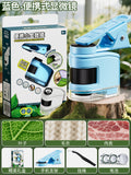 Portable microscope for kids - educational toy with phone clip - perfect for student science experiments, antiques, jewelry appraisal, and miniature observation