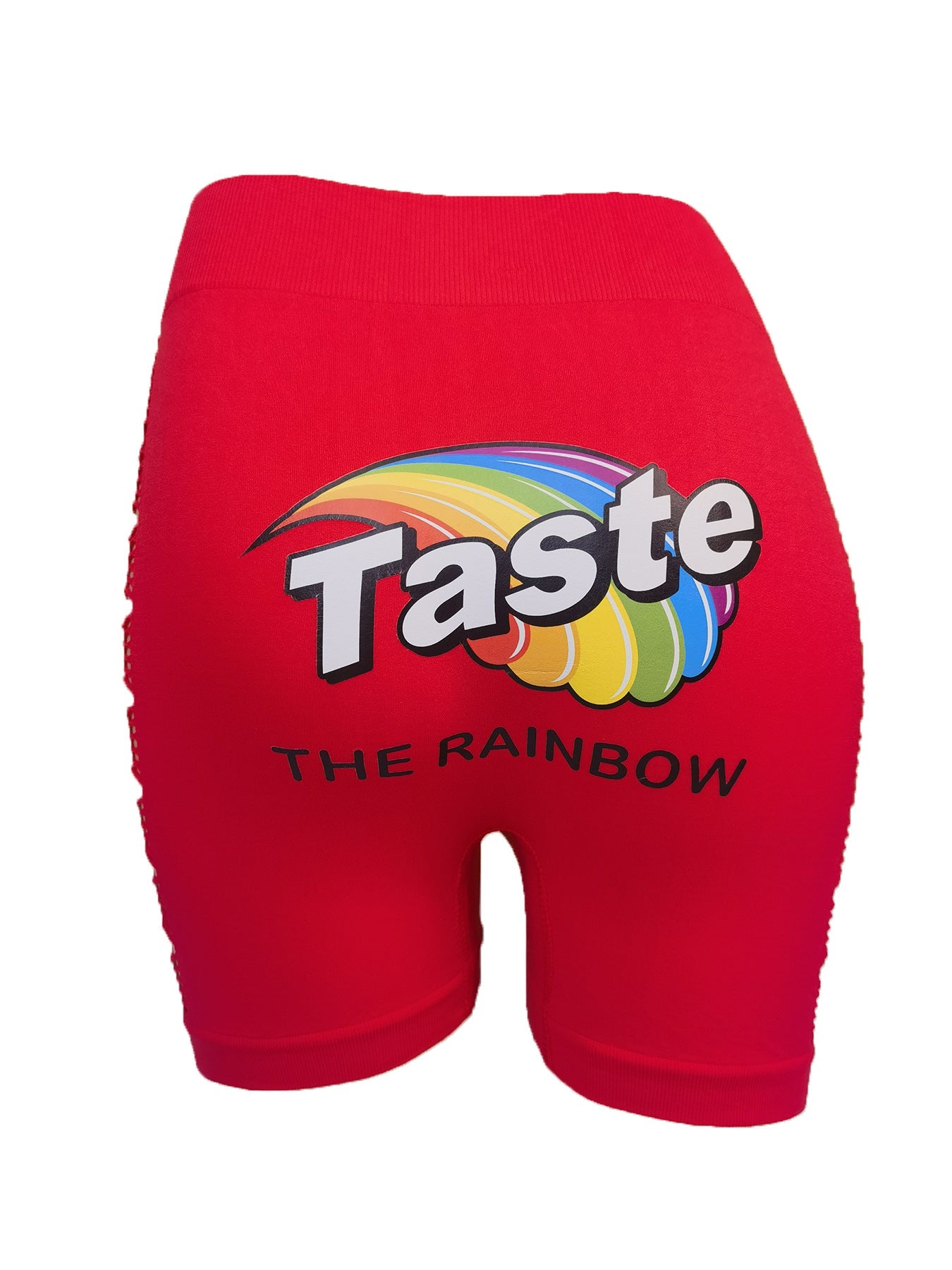 Cross-border hot-selling printed hollowed-out sexy yoga pants, women's fitness sports tight boxer shorts