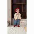 Girls' chic blouse - new  spring/autumn collection - korean style strawberry top - versatile blouse - sweet and stylish