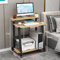 Double-layer desktop computer desk simple small for home mini movable desk bedroom single small apartment computer table