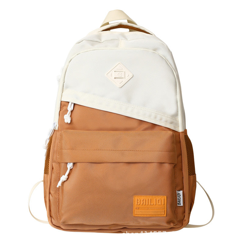 Schoolbag for junior high school students, college students, backpack, urban casual trendy bag, business trip, large capacity, wear-resistant and dirt-resistant backpack