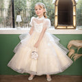 Girls' european and american princess dress wedding flower girl dress children's host runway style piano performance costume cross-border
