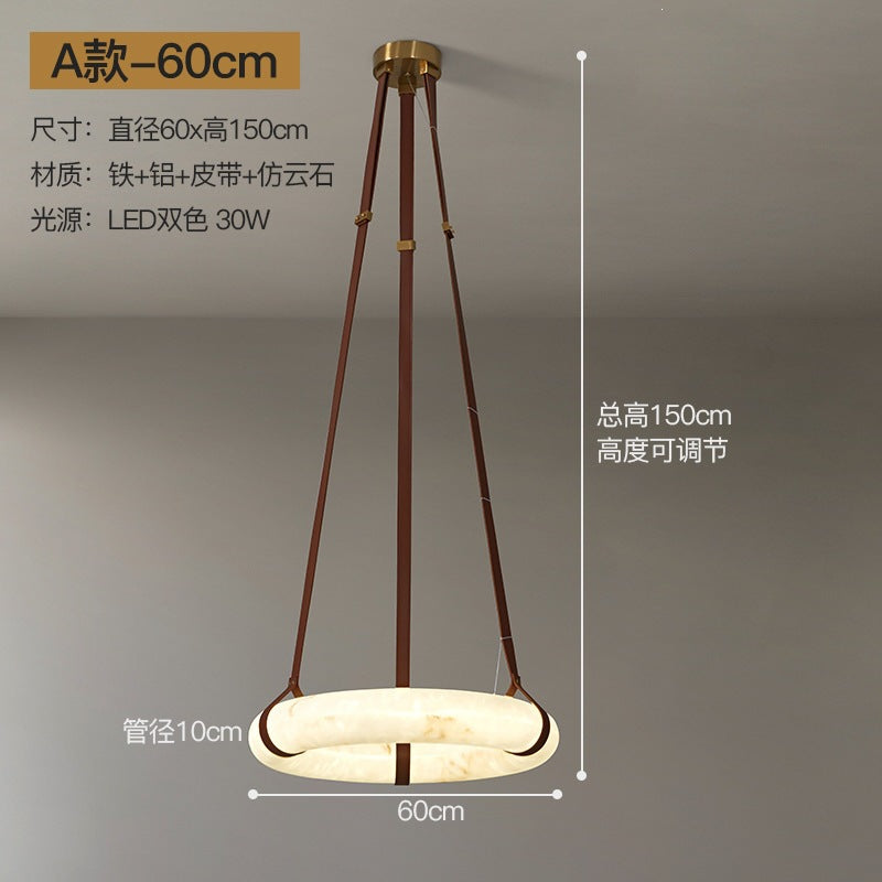 minimalist spanish imitation marble living room dining room pendant light - circle ring bedroom designer hotel bar counter lamp