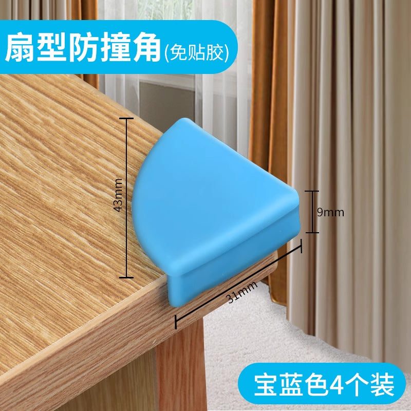 Anti-collision corner table corner silicone glue-free protective cover, anti-collision anti-collision corner protection coffee table furniture sticker soft right angle