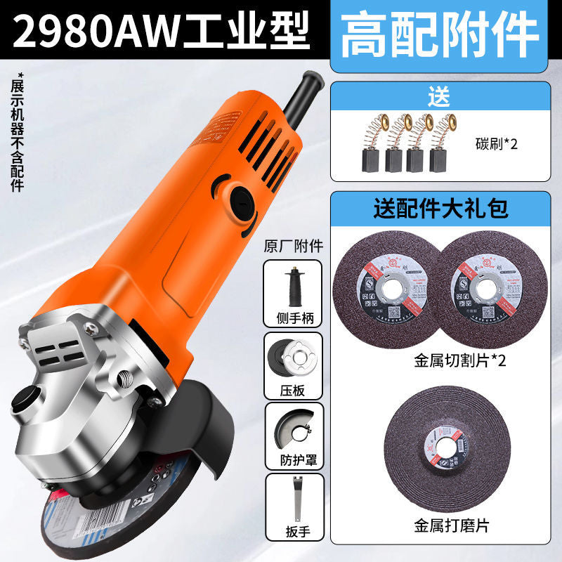 Chuangyi 220v high power angle grinder multi-function grinding and polishing cutting machine for home hand grinding wheel industrial grade