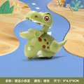Press the dinosaur (green)