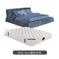 Italian normcore paris bed designer down soft bag nubuck leather master bedroom accessible luxury double leather bed