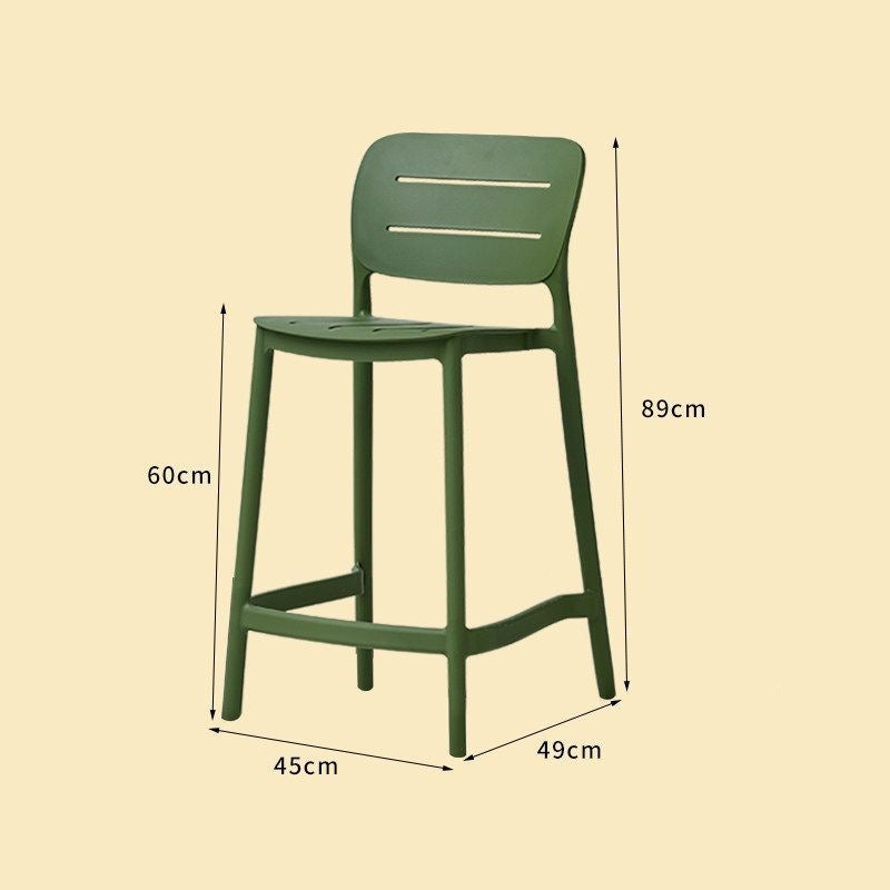 Nordic designer bar stool - modern minimalist, light luxury plastic bar chair, stackable, trendy bar outdoor high stool