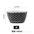 European style minimalist rice bowl, unique household bowl, ceramic creative trendy bowl, moroccan style 4.5inch dessert bowl