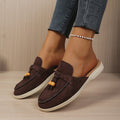 spring/summer new arrivals: plus-size women's half-slipper shoes for cross-border e-commerce. sizes 36-43 available. wholesale options available. dropshipping to  and