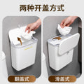 Kitchen trash can bathroom with lid crevice garbage storage bucket for home wall mounted installation-free multi-purpose trash can