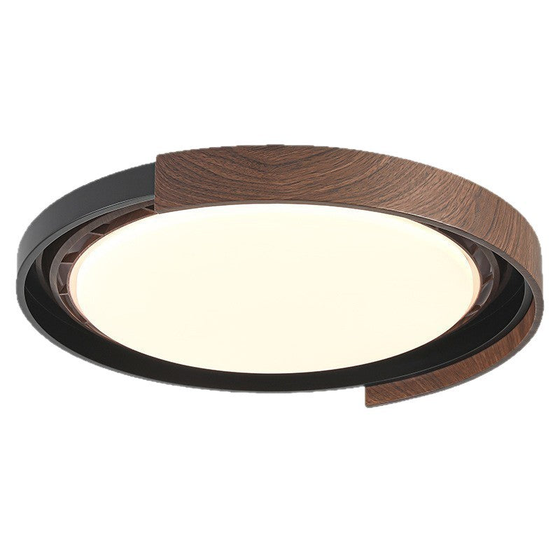 Walnut pattern bladeless fan light Minimalist bedroom ceiling light Modern simple invisible master bedroom study ceiling fan light