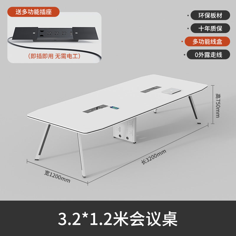 Conference table long table meeting room table modern minimalist negotiation bench training table small office desk and chair set