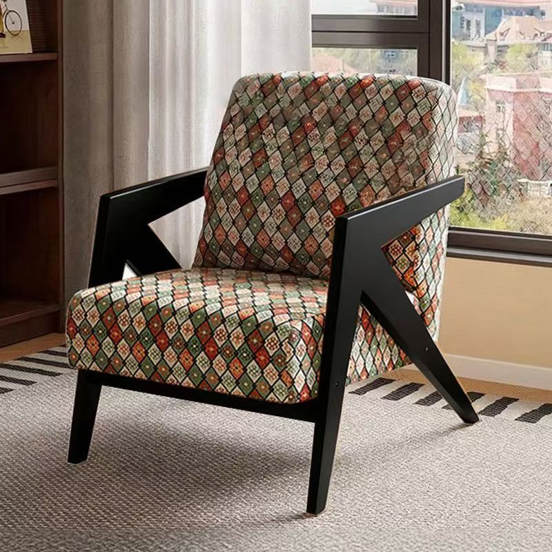 Richard nordic solid wood single sofa chair living room french cafe hotel retrob&b balcony lazy chair