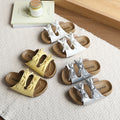 Girls' summer sandals: new thick-soled, trendy, casual kids' shoes - versatile outdoor wear with tie-up straps