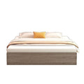 Solid wood bed modern casualdouble bed for home soft back box storage bed rental room single bedroom wooden bed frame