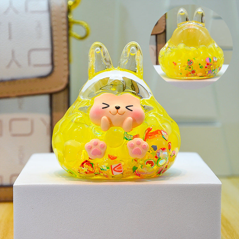 oversized three-dimensional quicksand KIKI shopping mall blind box figure desktop ornament car pendant DIY jewelry accessories