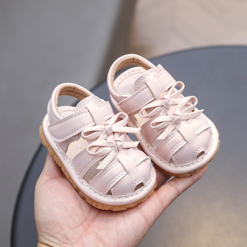 Girls' princess shoes & sandals -  summer new arrivals for export - little girl's bowknot squeaky shoes - princess style