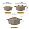 Food warmer 3pcs foreign trade column type three-layer thermal insulation box 1.5l-2.0l-2.5l thermal insulation lunch box