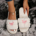 2024 spring/autumn new butterfly flat slippers - women's bestselling, super popular cartoon pearl warm cotton slippers