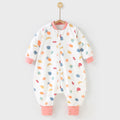Baby pure cotton sleeping bag with split legs and anti-kicking quilt kids constant temperature baby one-piece pajamas all year round style small and medium-sized children sleeping bag