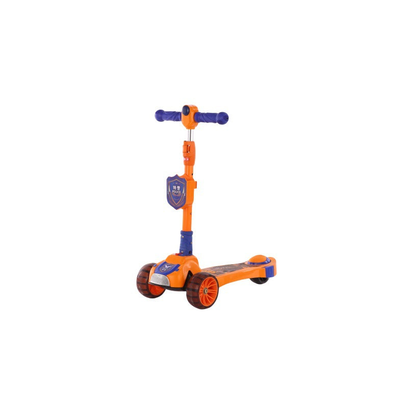 New children's meter high scooter foldable scooter stacking lifting meter high car big wheel flash children's skateboard folding