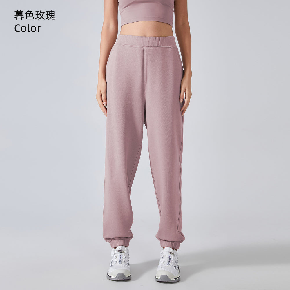 Fall and winter style elastic waist jogger pants women's high waistslimming lookcasual sweatpants fitness yoga pants daw136