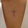 Wholesale "instagrammable" cross necklaces - cross-border amazon trendy, unique, high-end diamond-studded jewelry sweater chains for women