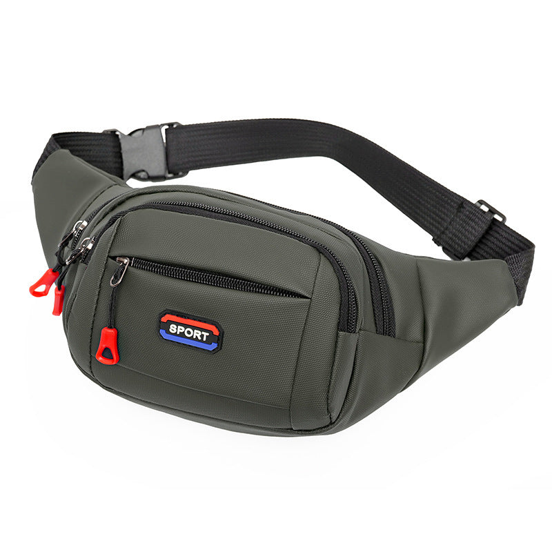Cross-border new fanny pack men's outdoor sports running chest bag waterproof belt multi-functional business cashier messenger bag