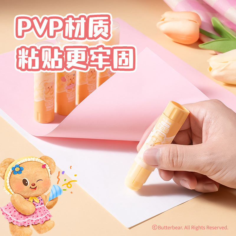 Deli butter bear solid glue student cartoon handmade glue high viscosity glue stick office solid glue wholesale