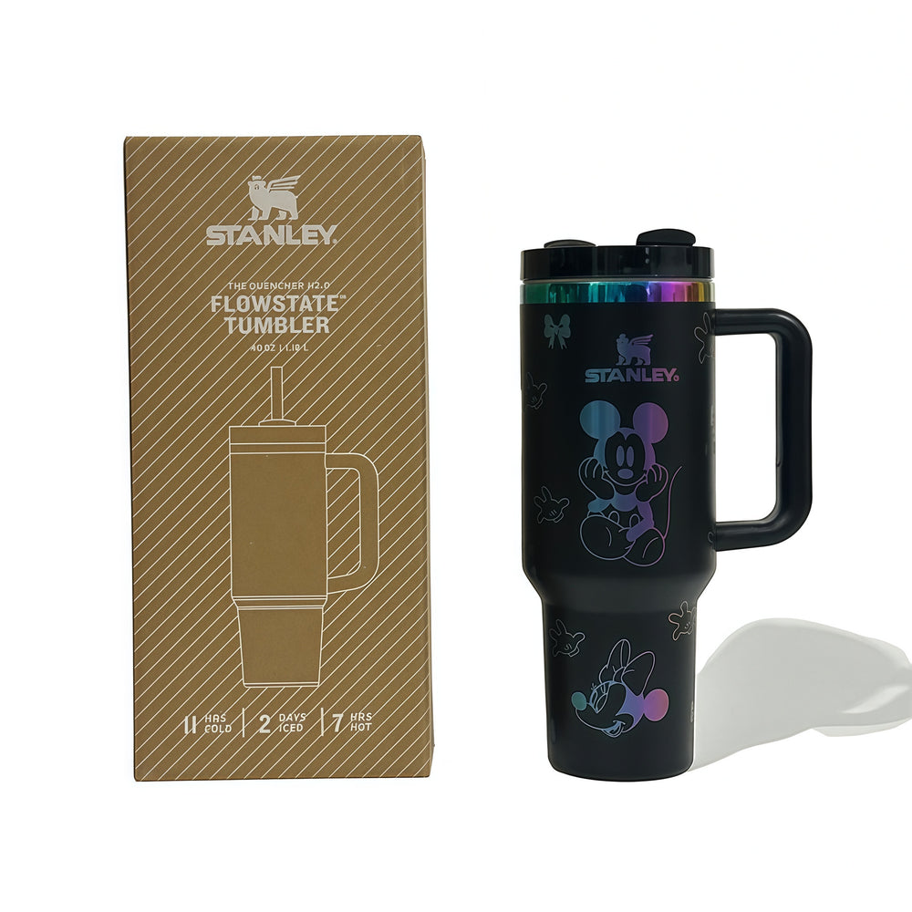 hot-selling stanley thermos cup, high-looking mickey series water cup, 304 stainless steel outdoor car cup