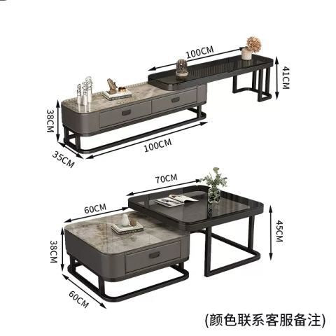 Rock slab coffee table living room for homenew arrivalaccessible luxury marble table foldablenormcore coffee table small apartment