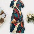 wholesale women's short-sleeved dresses, fashionable women's dresses for spring, summer, and autumn, new cross-border printed designs